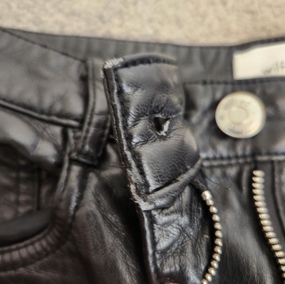 Aritzia Wilfred Melina Black Vegan Leather Pants Dark Academia Preppy Size 8 - Picture 12 of 15